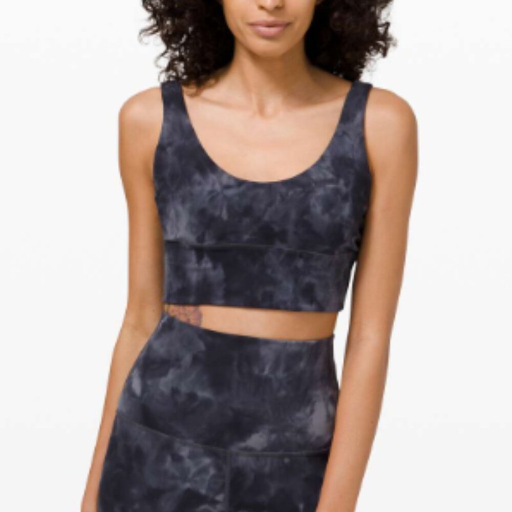 lululemon athletica Black Tie-Dye Crop Top